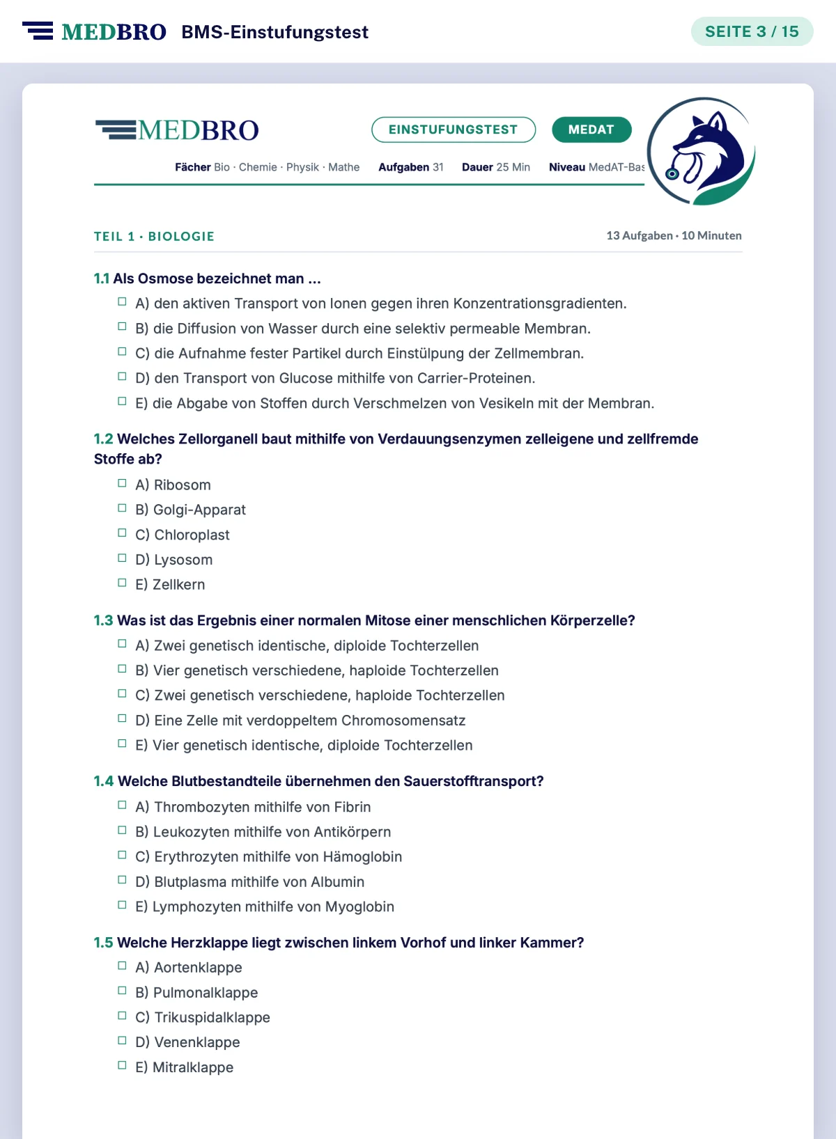 Übungsaufgaben auf dem Tablet